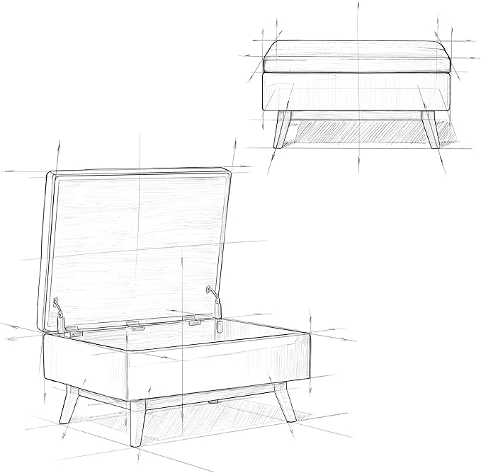 SIMPLIHOME Owen Coffee Table Storage Ottoman - Image 13