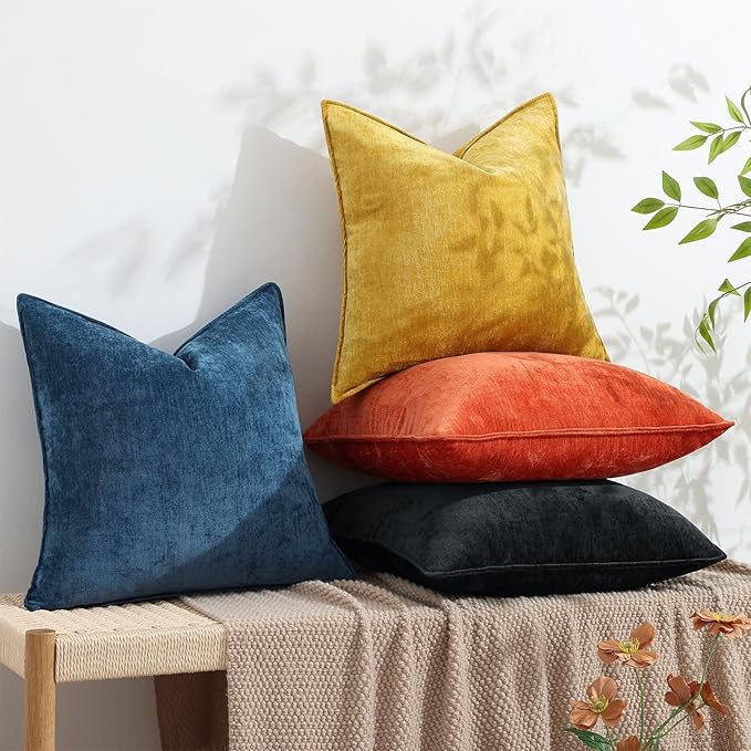 decorUhome Summer Couch Euro Sham Throw Pillow Covers 26x26 Set of 2, - Image 4
