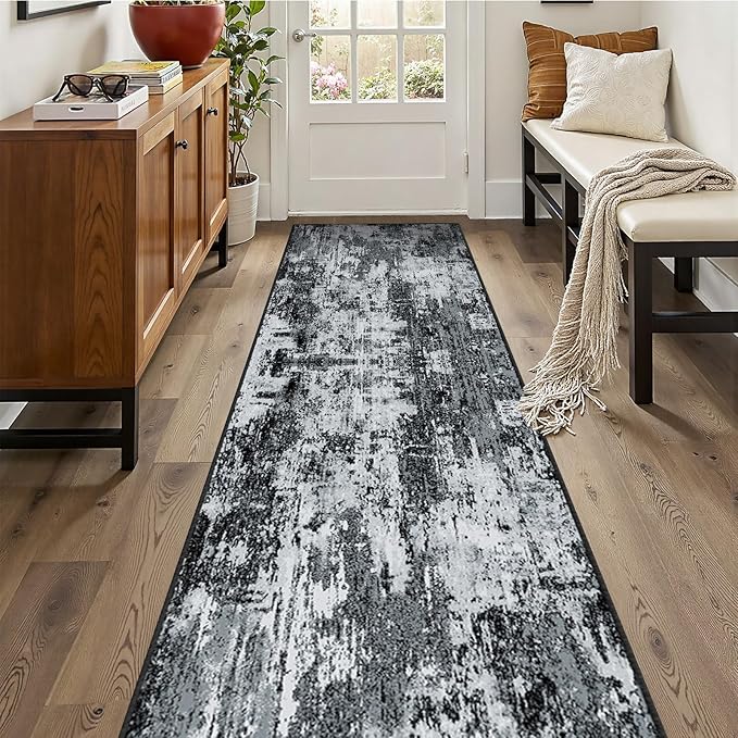 RELEANY Washable Area Rugs 2'x10' Non-Slip Modern Abstract Soft - Image 3