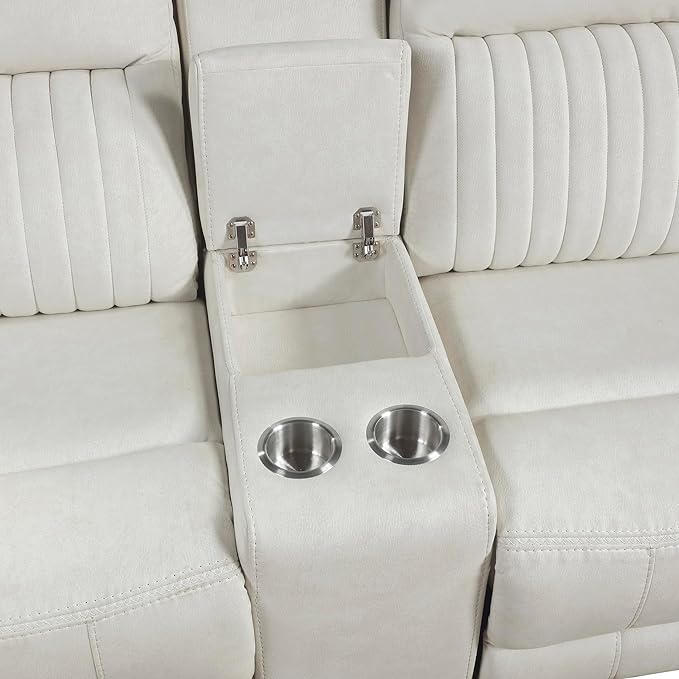 Lexicon Manual Double Reclining Loveseat, Polished Microfiber Manual Wall - Image 11