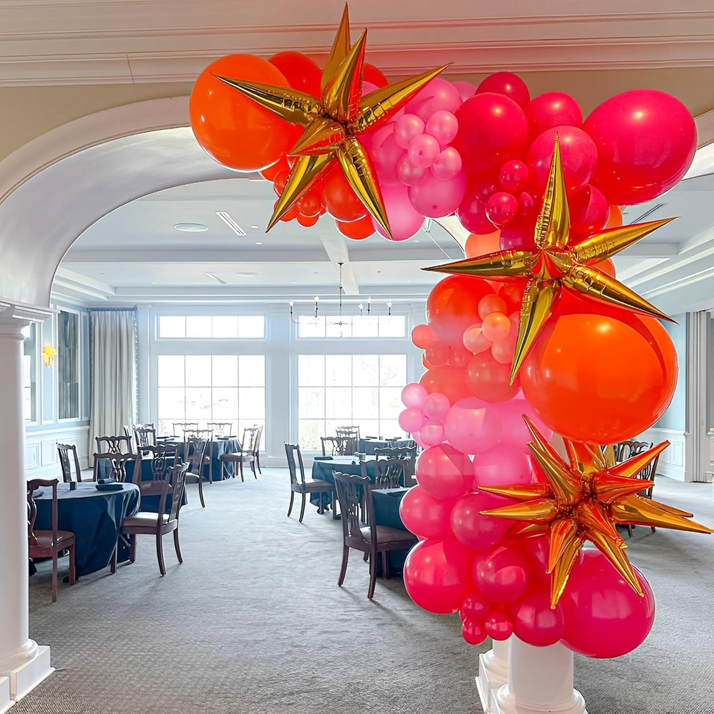 90pack Hot Pink Balloons Different Size 18/12/10/5 Inch Dark Pink Balloon Garland Arch Kit for Graduation, Wedding, Birthday, Princess Theme Party, Valentine's Day, Baby Shower Decorations