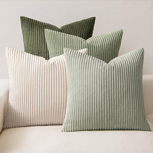 MIULEE Decorative Throw Pillow Covers Set of 4 Summer Light Green Gradient by MIULEE
