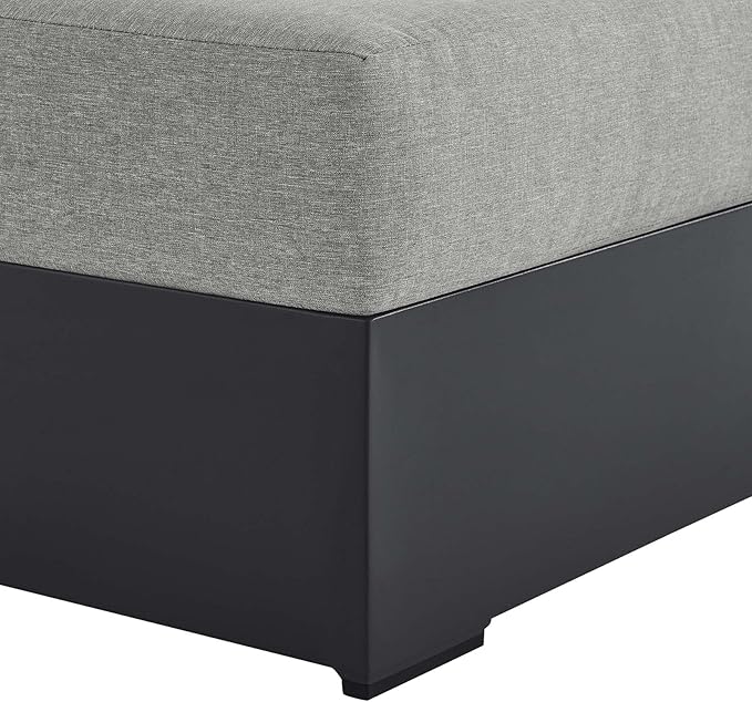 Modway Tahoe Powder-Coated Aluminum Outdoor Chaise Lounge Gray - Image 7
