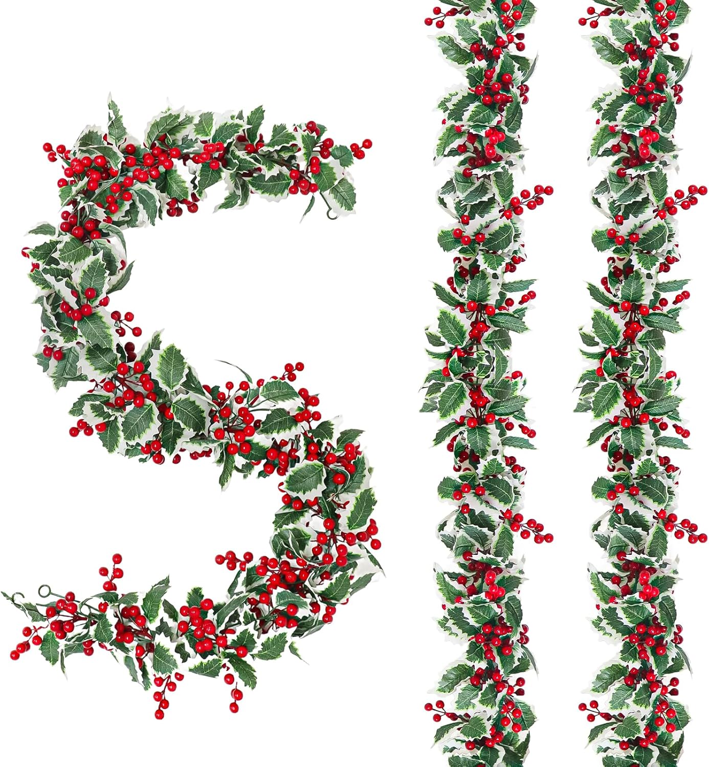 MAKHOT 2-Piece Christmas Garland Suitable for Christmas Holiday Fireplace Indoor and Outdoor Decor.