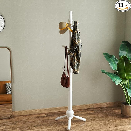 Solid Wood Coat Rack Stand, Morden Heavy Duty Coat Hanger Stand by Deenziilix