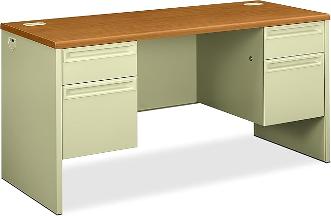 HON Credenza with Kneespace, 60 by 24 by 29-1/2-Inch, Harvest/Putty by HON