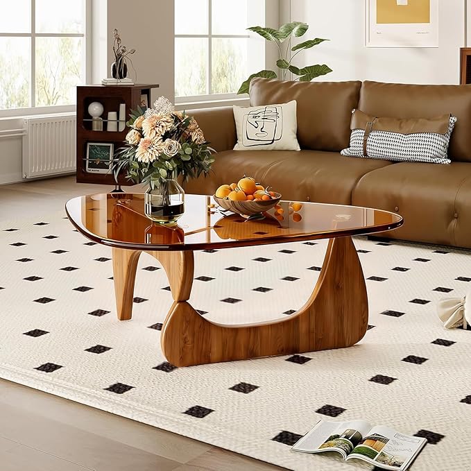 Glass Coffee Table, Triangle Coffee Table by PRITIY