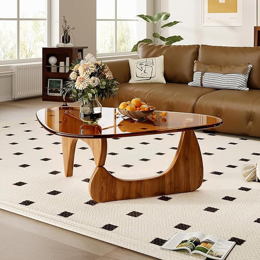 Glass Coffee Table, Triangle Coffee Table by PRITIY