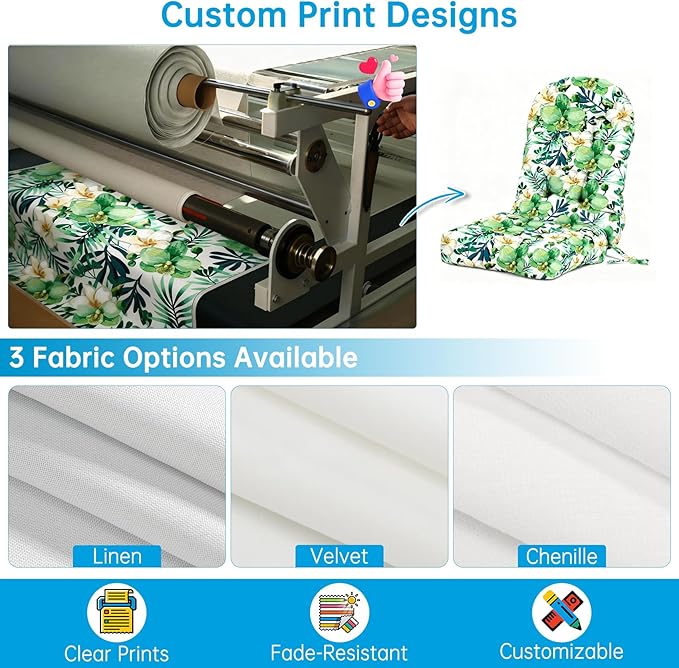 Custom Printing Rocking Chair Cushions Set - Image 2