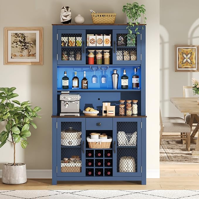 VilroCaz 70.9" Tall Farmhouse Kitchen Pantry Buffet Cabinet - Image 3