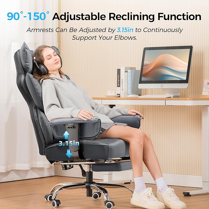 COMHOMA Big and Tall Office Chair Heavy Duty Wide Ergonomic Gaming Chair - Image 7