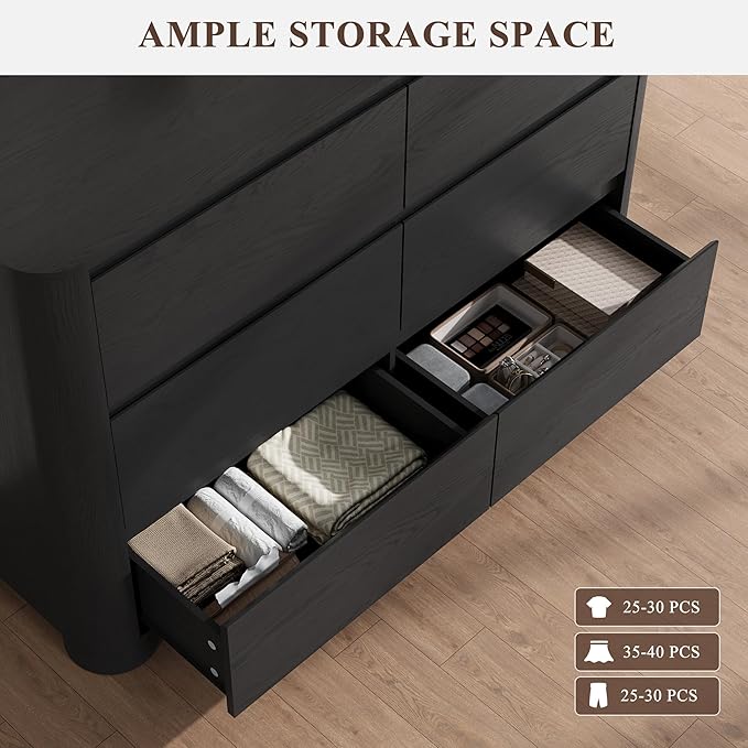 YANSNWO Modern Minimalist Dresser and Nightstand Sets 3 Piece Bedroom Set - Image 5