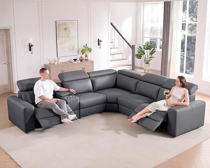 AMERLIFE Power Recliner Sectional Sofa - Image 4