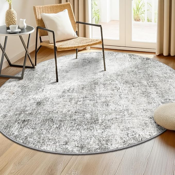 RELEANY Washable Area Rugs 6ft Non-Slip Modern Abstract Soft - Image 2