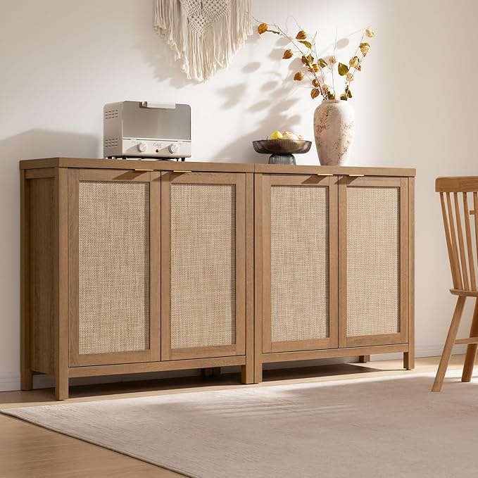 SICOTAS Sideboard Buffet Coffee Bar Cabinet - Image 7