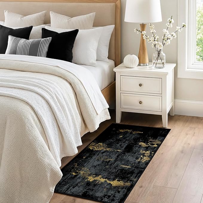 RELEANY Washable Area Rugs 2'x5' Non-Slip Modern Abstract Soft - Image 3