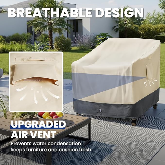 Extra Heavy Duty Patio Rocking Chair Covers Waterproof - Image 6