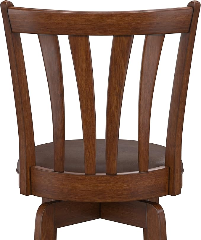 Hillsdale 29.5" Savana Wood Swival Bar Height Stool - Image 9