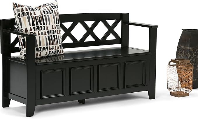 SIMPLIHOME Amherst Entryway Storage Bench - Image 3