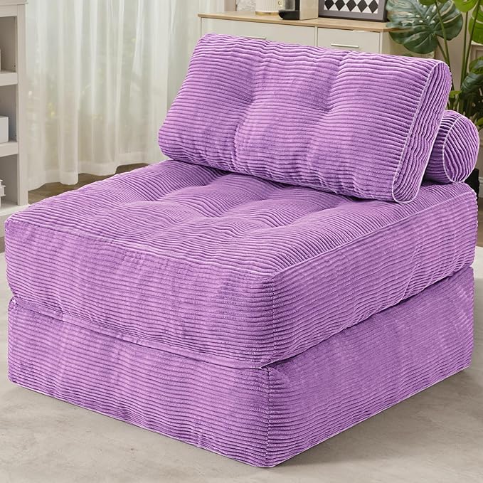 HABUTWAY Folding Sofa Bed, Convertible Sleeper Chair Bed w/Dual-Pillow & Handle by HABUTWAYMakeYourLifeComfortable