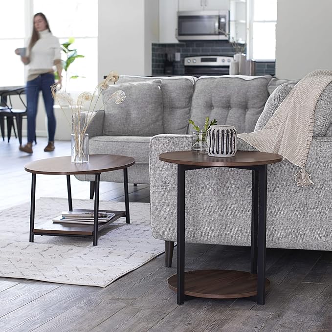 Household Essentials Jamestown Round Side End Table - Image 10