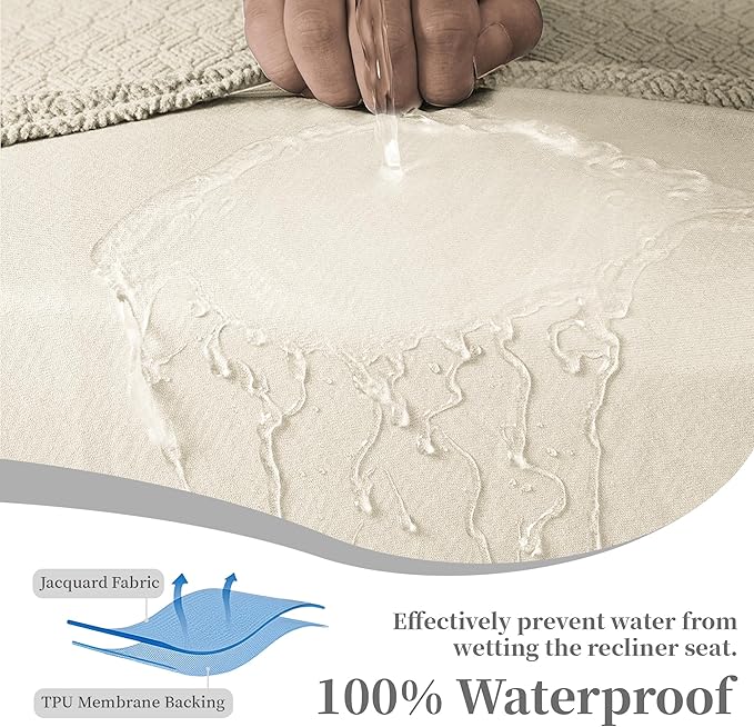100% Waterproof Sectional Recliner Couch Covers - Image 4