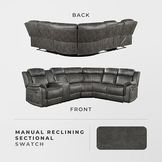 Lexicon Reclining Sectional Couches - Image 5