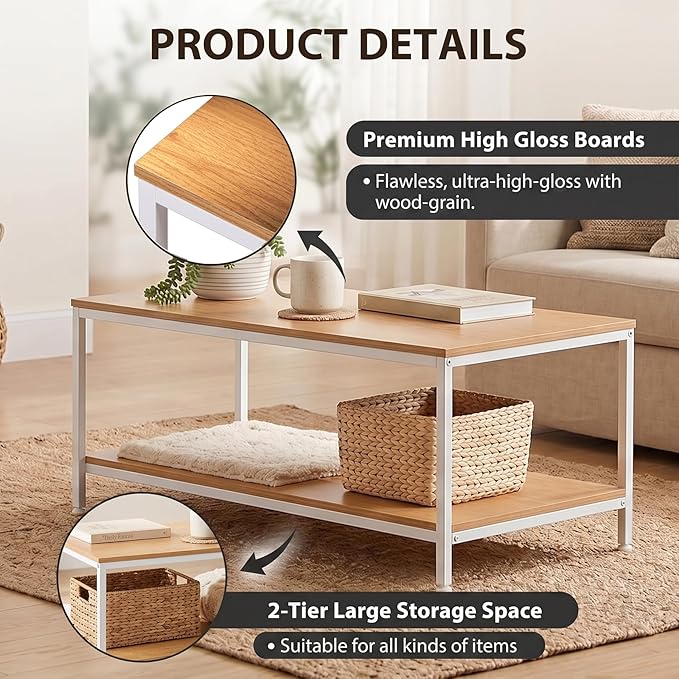 ZenStyle Industrial Coffee Table - Image 6