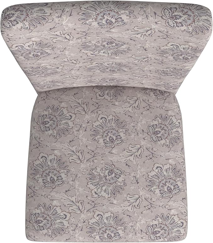 HomePop Classic Parsons Dining Chair -Gray Linen Artistic Floral Print - Image 8