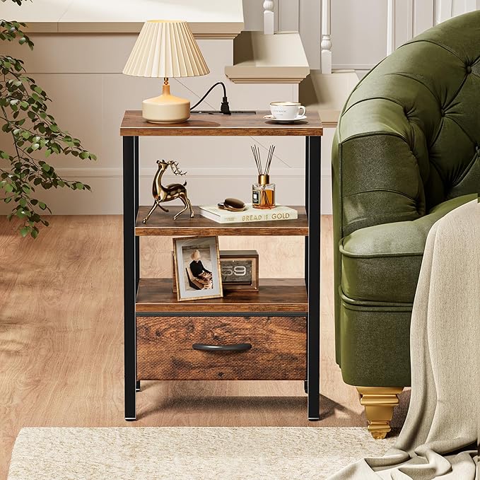 SUPERJARE Nightstand Set of 2, Bed Side Tables - Image 7