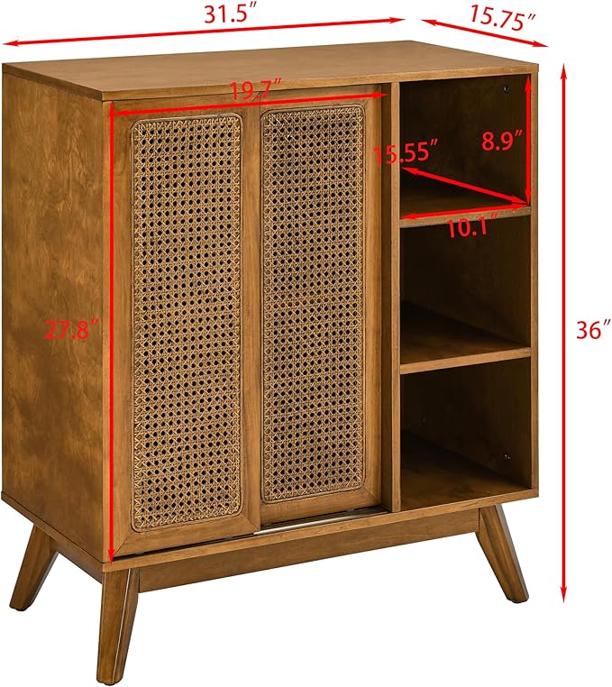 LKTART Mid Century Modern Storage Cabinet - Image 3