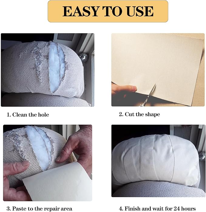Canvas Repair Patch 8 x12 Inch, Car Seats - Image 5