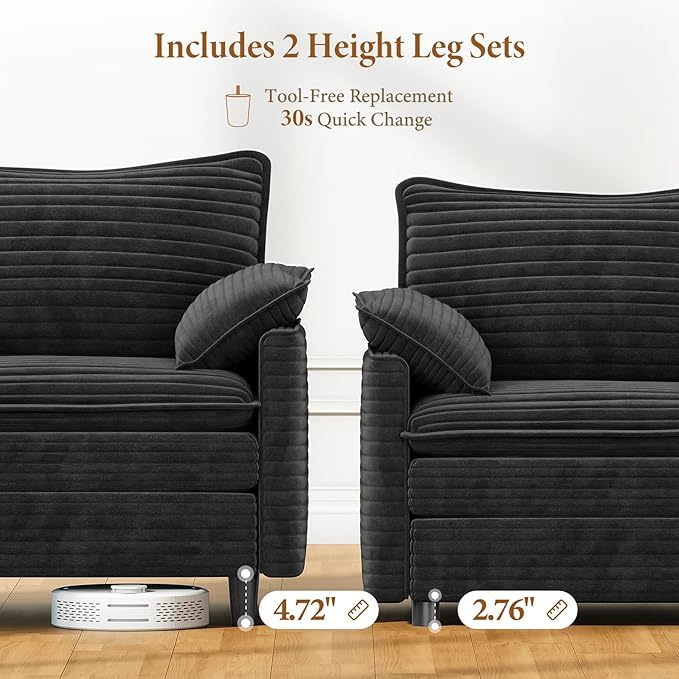 Vesgantti Large Modular Sectional Sofa, Big Comfy Cloud Couch - Image 3