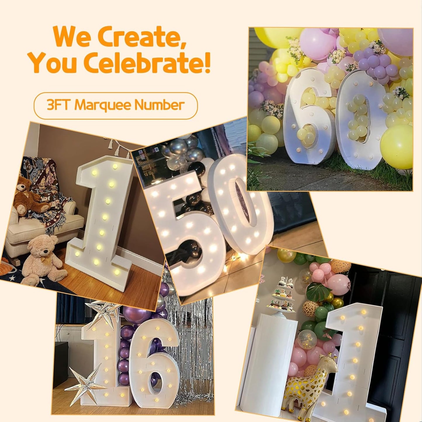 Marquee Numbers 3 Feet Tall Large Light Up Numbers 9th 90th On Cloud 9 Birthday Decorations Girl Boy Big Yellow Light Outdoor Anniversary Decorations Balloon Arch Kit Party Backdrop 9