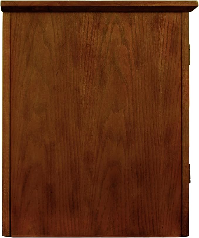 Leick Home 82350 Solid Wood Mission Oak Three Door TV Stand - Image 3