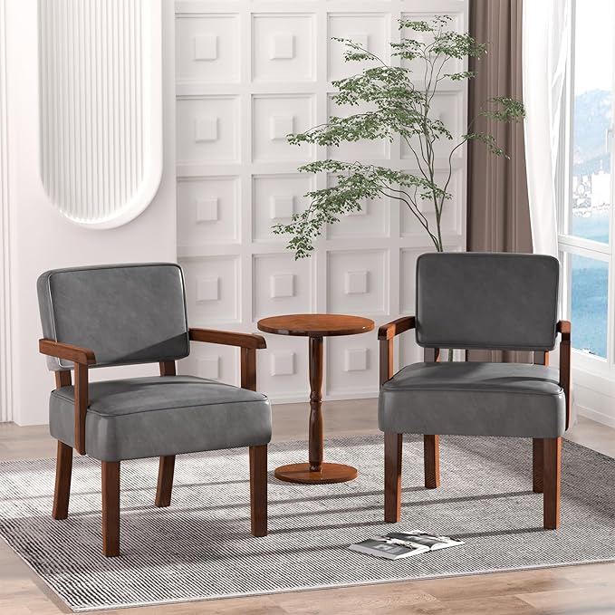 FAGAGA Accent Chair, PU Leather Oversized Living Room Chairs - Image 7