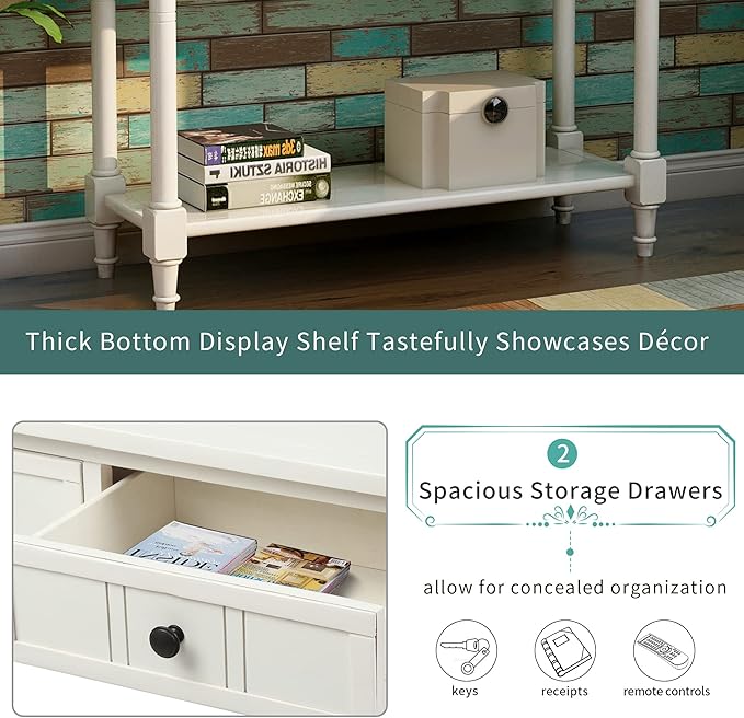Merax Wood Sofa Table Console Table, Entryway Table Traditional Design - Image 7