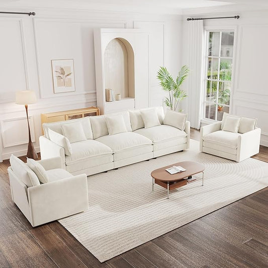 mikibama Luxury 3 Piece Sofa Set, 2 Pieces of Single Sofa and 1 Piece of 3 by Mikibama