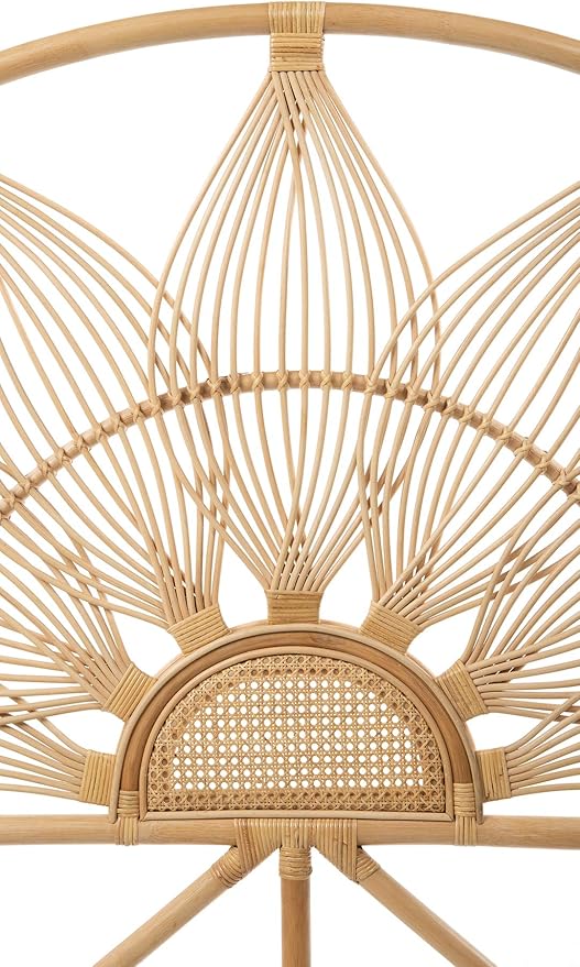 Kouboo Sunflower Rattan California King Headboard Bedroom Bedroom Furniture - Image 4