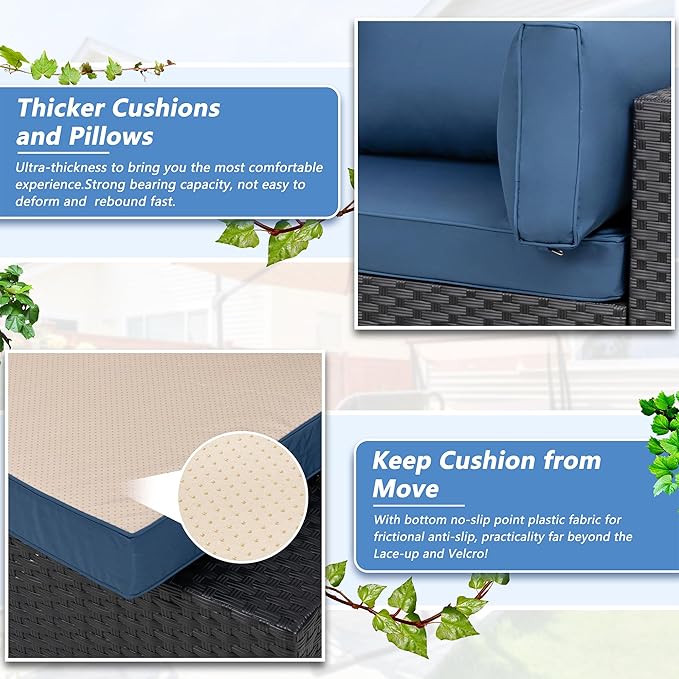 5 Piece Outdoor Patio Furniture Set, All Weather Conversation Set - Image 3