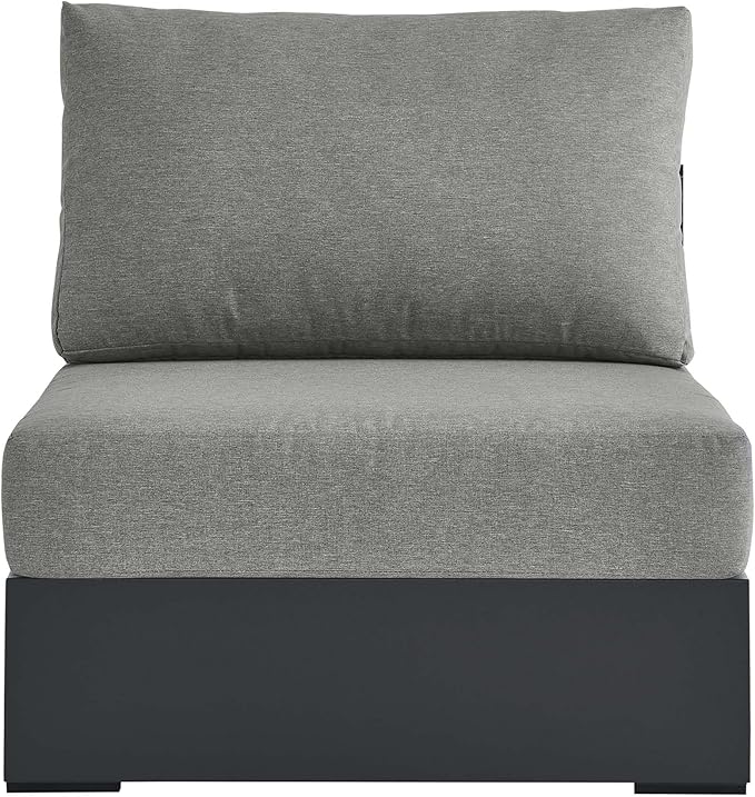 Modway Tahoe Aluminum Armless Patio Gray Modular Weather-Resistant - Image 6