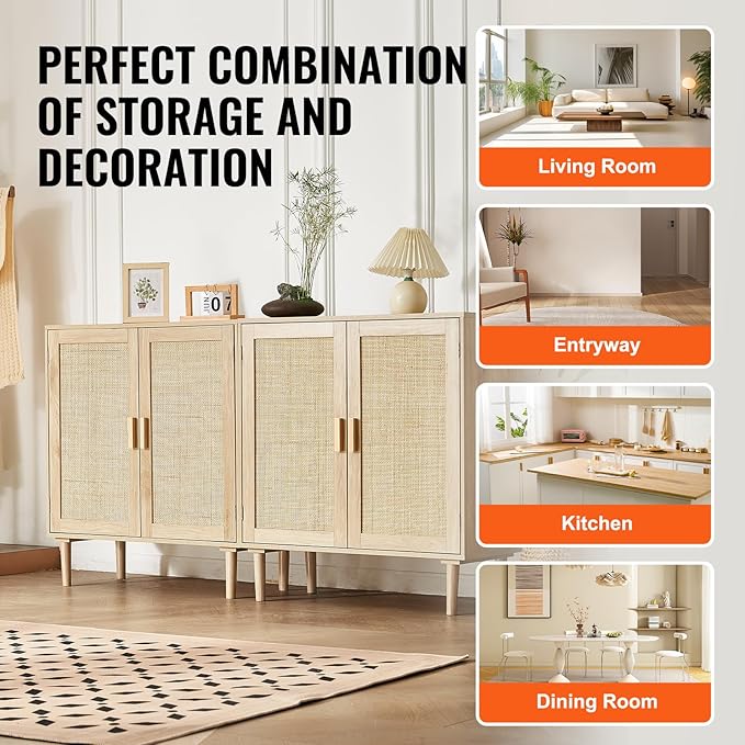 VEVOR Rattan Buffet Cabinet - Image 8