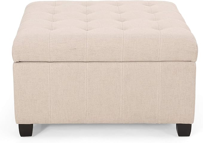 Christopher Knight Home Hedda Tufted Fabric Storage Ottoman - Image 5