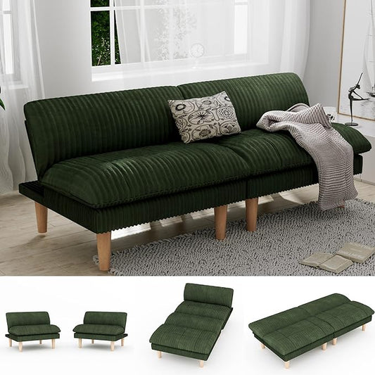 Ribilake 69" Futon Sofa Bed, 4 in 1 Multi-Function Couch Sleeper by RIBILAKE