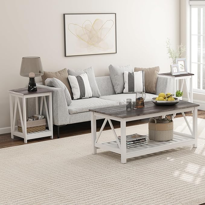 Farmhouse Square End Table, Accent Side Table - Image 9
