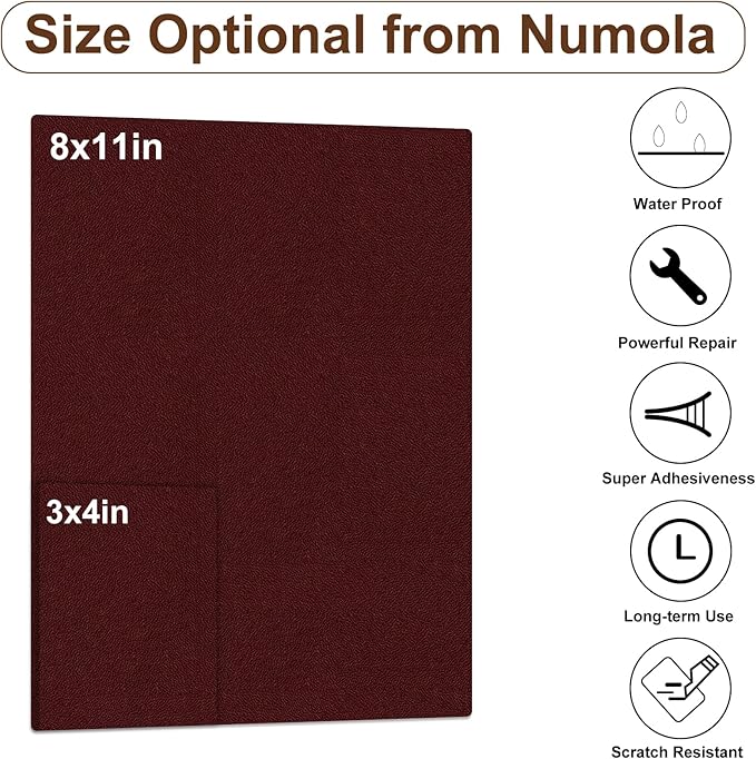 Numola Leather Repair Patch 8×11 inch Self-Adhesive Leather Repair Tape - Image 2