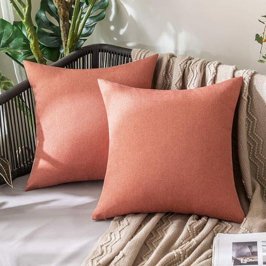 MIULEE Pack of 2 Decorative Outdoor Solid Waterproof Throw Pillow Covers Spring by MIULEE