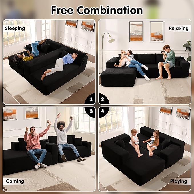 ovios 104" Cloud Boneless Couch - Image 6