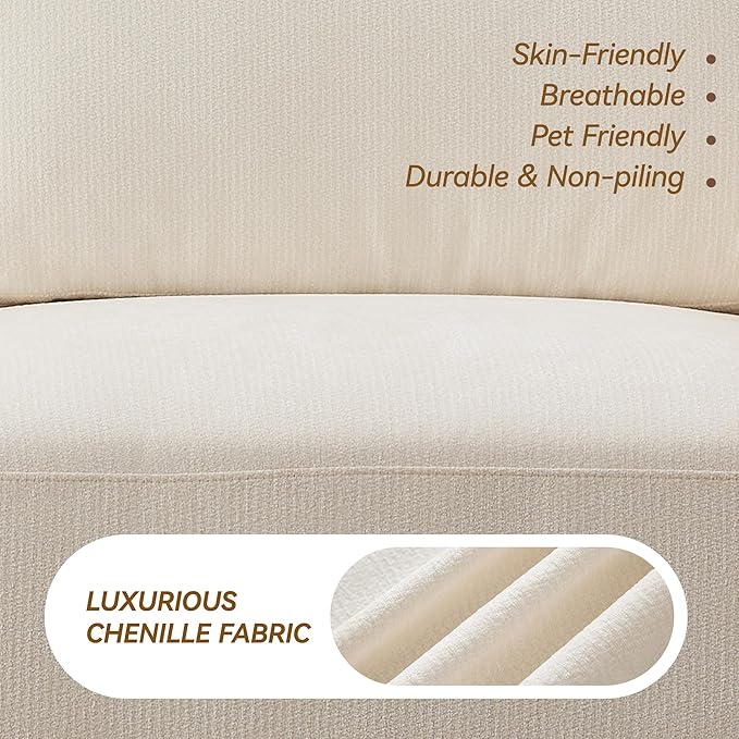 143.8" Modular Sectional Sofa Modern Chenille U Shaped Couch - Image 9