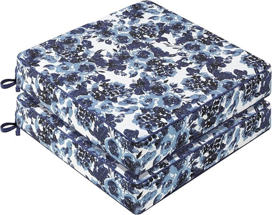 Favoyard Outdoor Chair Cushion 22 x 22 x 3 In Waterproof Pattern Fade Resistant by OutdoorFurnitureAccessories